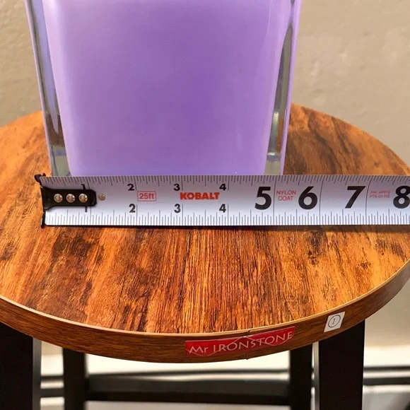 Lavender Telefor Vintage Frosted Glass Cube Vase - Picture 5 of 6